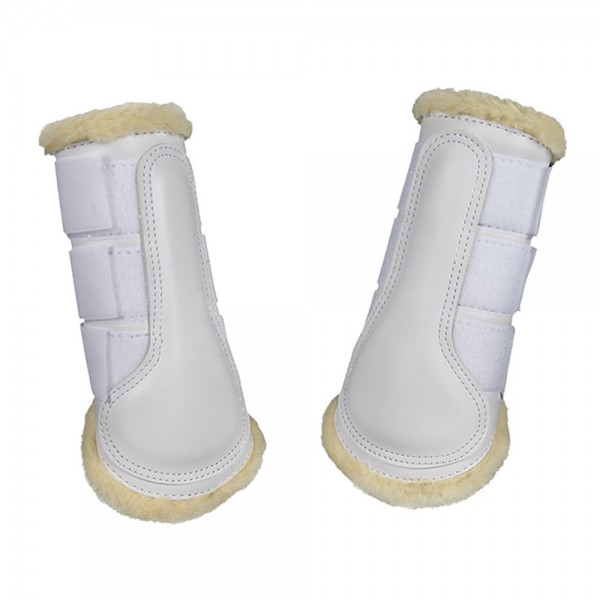 Brushing Boots â€“ Fleece Lined-Set of 2-White