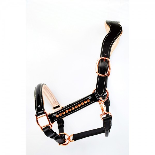 Leather Rose Gold Halter