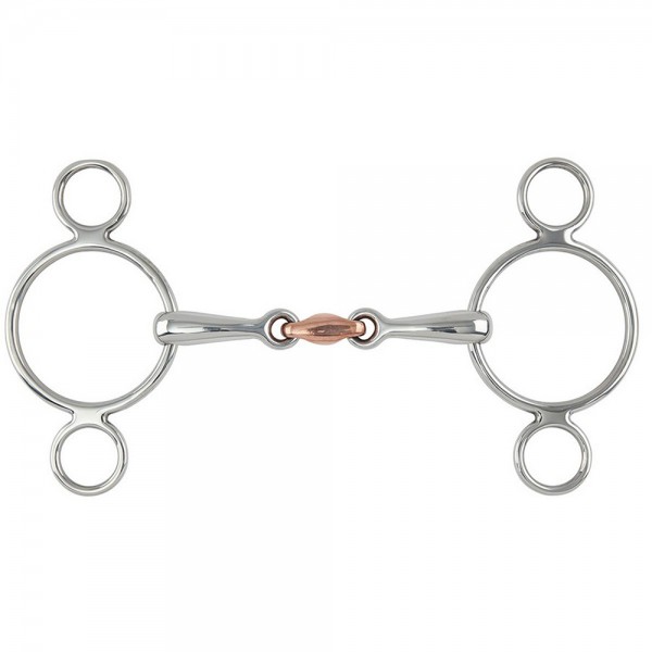 Shires Two Ring Copper Lozenge Gag